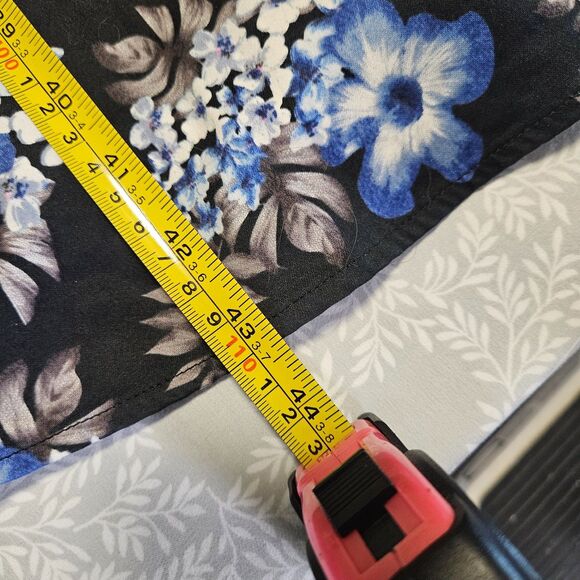 Torrid Dress Size 12 (L) Black Blue Gray Floral Sleeveless V-Neck Lined - Picture 6 of 12